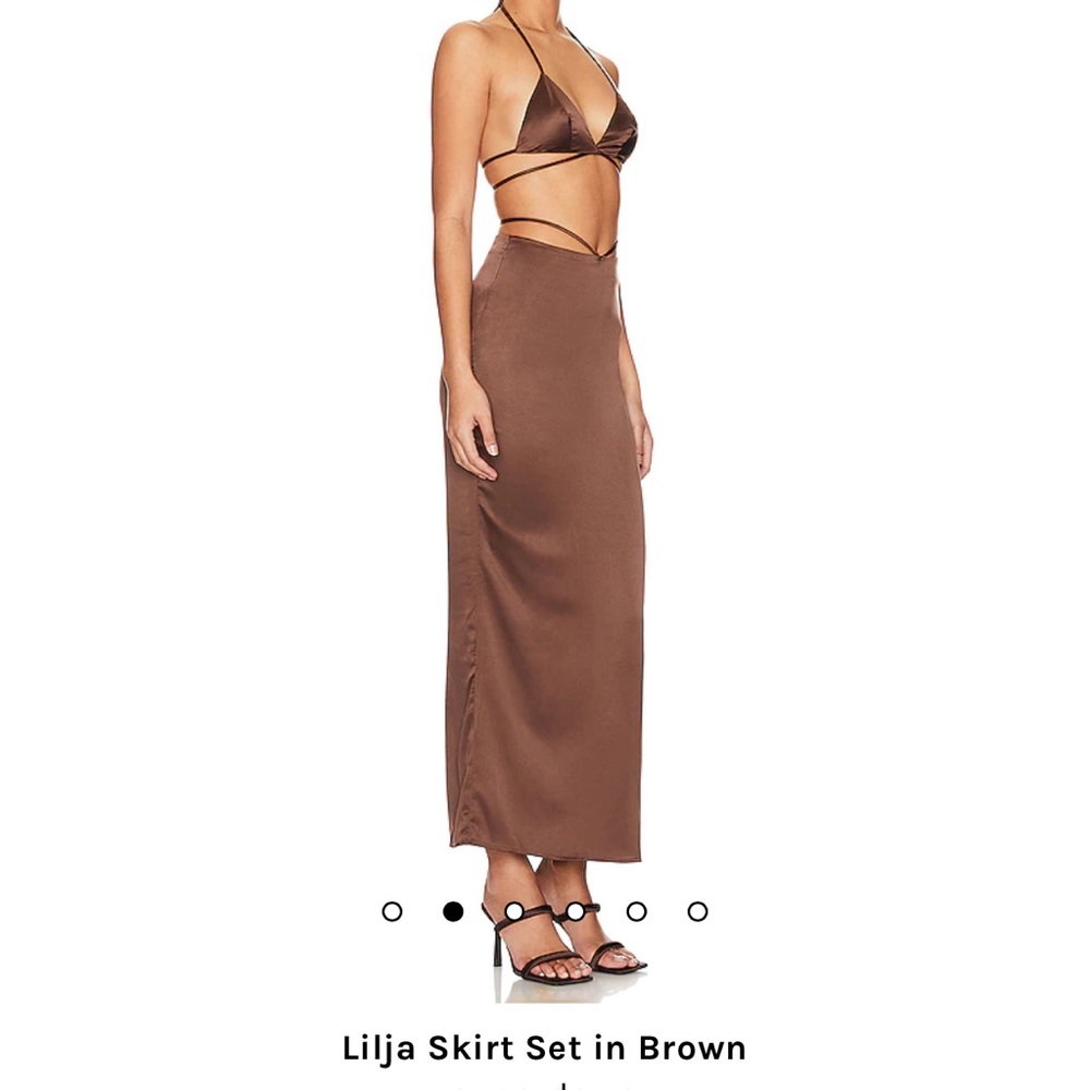 superdown Chocolate Brown Skirt Set